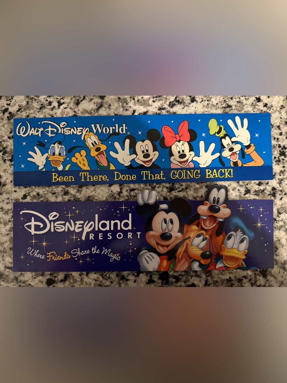 Disney World and Disneyland Resort Magnetic Bumper Stickers